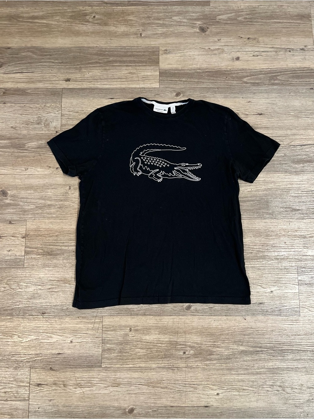 Men LACOSTE Ultra Dry Crocodile Printed Sport T-shirt Size XLarge